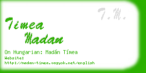 timea madan business card